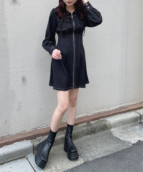 one way(ワンウェイ)の「長袖フロントジップワンピース(ワンピース・レディース・ブラック系その他/ブラック/ブラウン系その他/ネイビー/グレー系その他/ブラウン系その他2/グレー系その他2/レッド系その他/ブラック系その他2/ブルー系その他/ホワイト系その他/ブラウン系その他3・FREE)」の19枚目の写真