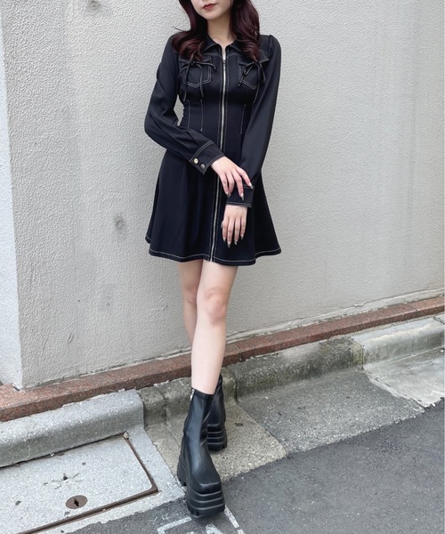 one way(ワンウェイ)の「長袖フロントジップワンピース(ワンピース・レディース・ブラック系その他/ブラック/ブラウン系その他/ネイビー/グレー系その他/ブラウン系その他2/グレー系その他2/レッド系その他/ブラック系その他2/ブルー系その他/ホワイト系その他/ブラウン系その他3・FREE)」の21枚目の写真