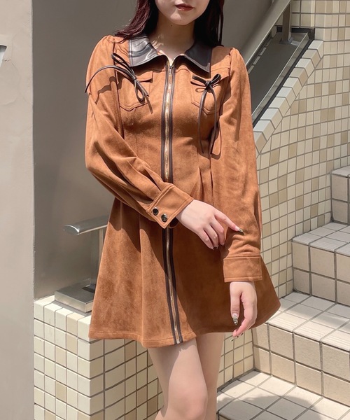 one way(ワンウェイ)の「長袖フロントジップワンピース(ワンピース・レディース・ブラック系その他/ブラック/ブラウン系その他/ネイビー/グレー系その他/ブラウン系その他2/グレー系その他2/レッド系その他/ブラック系その他2/ブルー系その他/ホワイト系その他/ブラウン系その他3・FREE)」の22枚目の写真