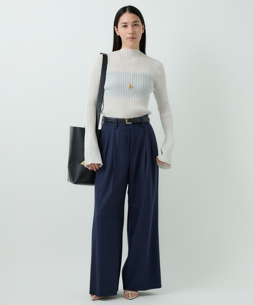 Chaos（カオス）の「Chaos(カオス)/チャイリブニット（ニット/セーター・レディース・オレンジ/ブラック/オフホワイト・FREE）」の11枚目の写真