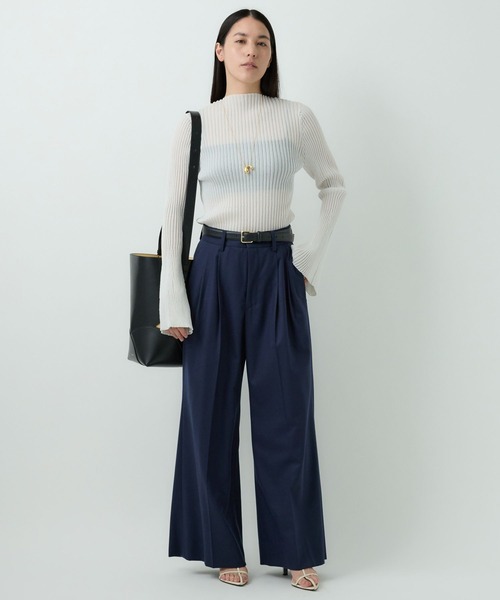 Chaos（カオス）の「Chaos(カオス)/チャイリブニット（ニット/セーター・レディース・オレンジ/ブラック/オフホワイト・FREE）」の10枚目の写真