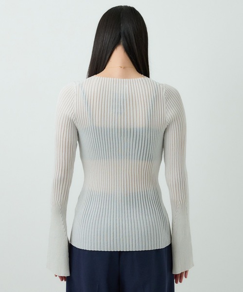 Chaos（カオス）の「Chaos(カオス)/チャイリブニット（ニット/セーター・レディース・オレンジ/ブラック/オフホワイト・FREE）」の22枚目の写真