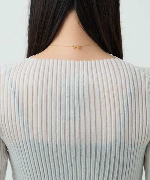 Chaos（カオス）の「Chaos(カオス)/チャイリブニット（ニット/セーター・レディース・オレンジ/ブラック/オフホワイト・FREE）」の21枚目の写真