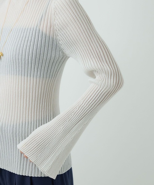 Chaos（カオス）の「Chaos(カオス)/チャイリブニット（ニット/セーター・レディース・オレンジ/ブラック/オフホワイト・FREE）」の19枚目の写真