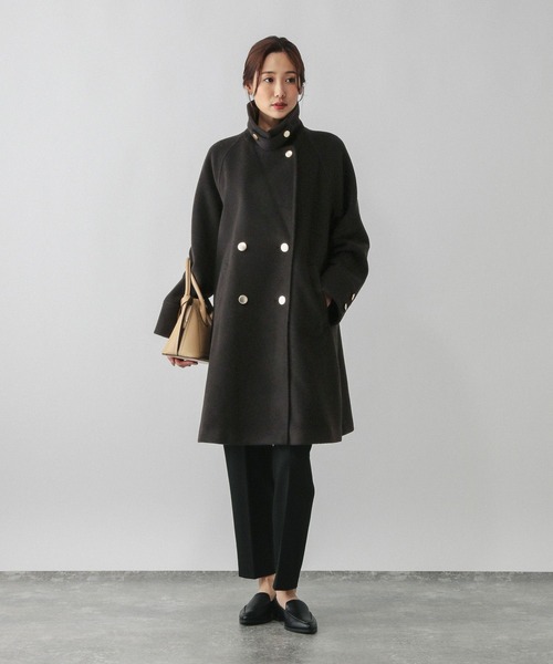 セール】軽やかストレッチ襟2WAYコート/499666（チェスターコート
