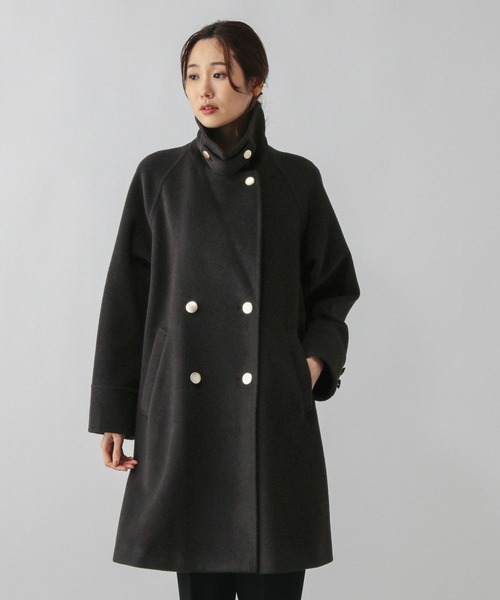 GLOBAL WORK（グローバルワーク）の「軽やかストレッチ襟2WAYコート/499666（チェスターコート・レディース・ブラウン系7/ブラウン系6/グレイッシュベージュ/スミクロ・SMALL/MEDIUM/LARGE）」の7枚目の写真