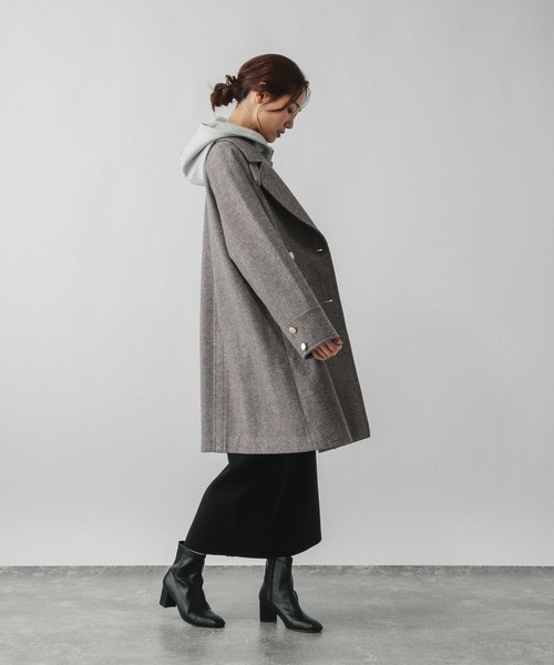 軽やかストレッチ襟2WAYコート/499666（チェスターコート）｜GLOBAL