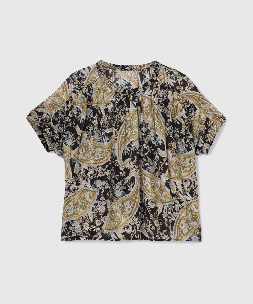 VICKY（ビッキー）の「ペイズリーガラハンドスモックブラウス≪手洗い可能≫（シャツ/ブラウス・レディース・ベージュ系その他/ブラック系その他・M）」の16枚目の写真