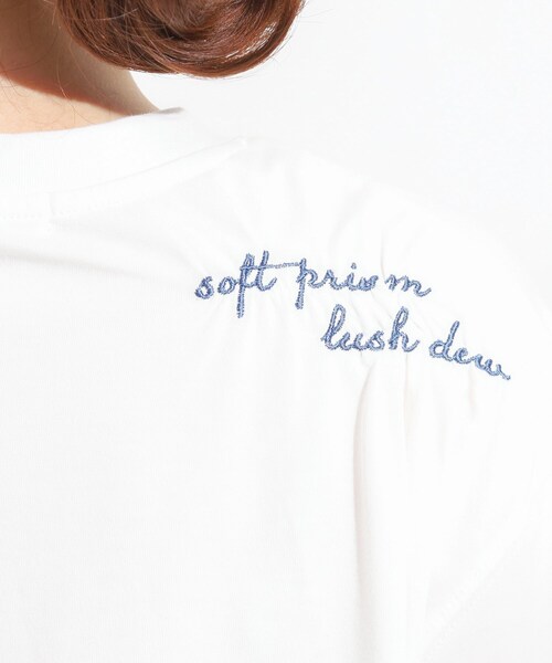 Cutie Blonde(キューティーブロンド)の「【ひんやり】大人のカジュアルスタイルに レタリング刺繍Tシャツ(Tシャツ/カットソー・レディース・ホワイト/ブラック・00)」の17枚目の写真