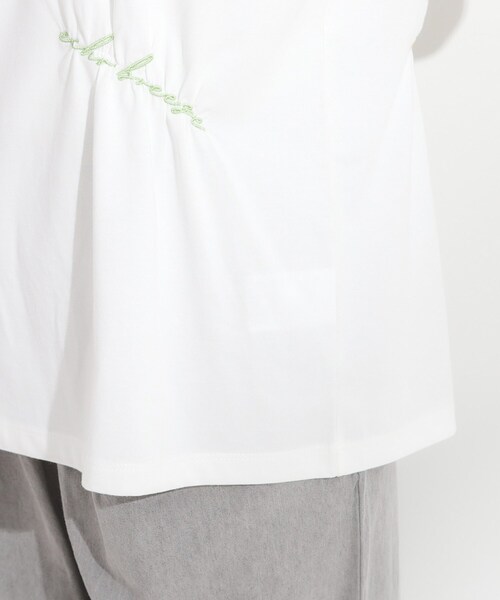 Cutie Blonde(キューティーブロンド)の「【ひんやり】大人のカジュアルスタイルに レタリング刺繍Tシャツ(Tシャツ/カットソー・レディース・ホワイト/ブラック・00)」の21枚目の写真