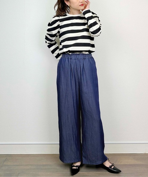 PICCIN(ピッチン)の「テンセルデニムワイドイージーパンツ(その他パンツ・レディース・ダークブルー/ブルー・M)」の15枚目の写真