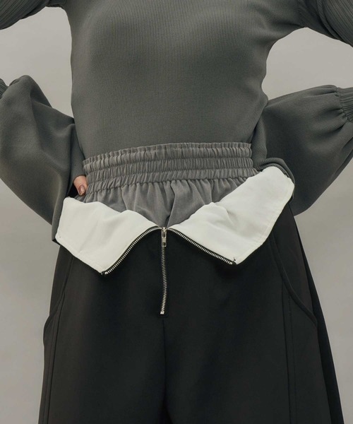 VIOLETTA（ヴィオレッタ）の「レイヤード風ポンチバレルパンツ（その他