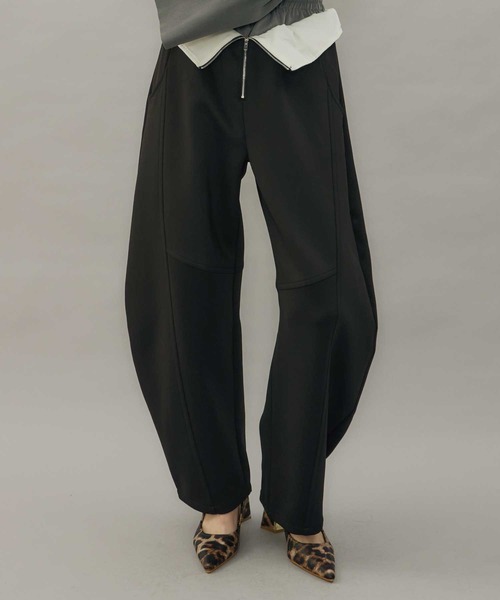 VIOLETTA(ヴィオレッタ)の「レイヤード風ポンチバレルパンツ(その他パンツ・レディース・グレー/ブラック・S/M)」の9枚目の写真