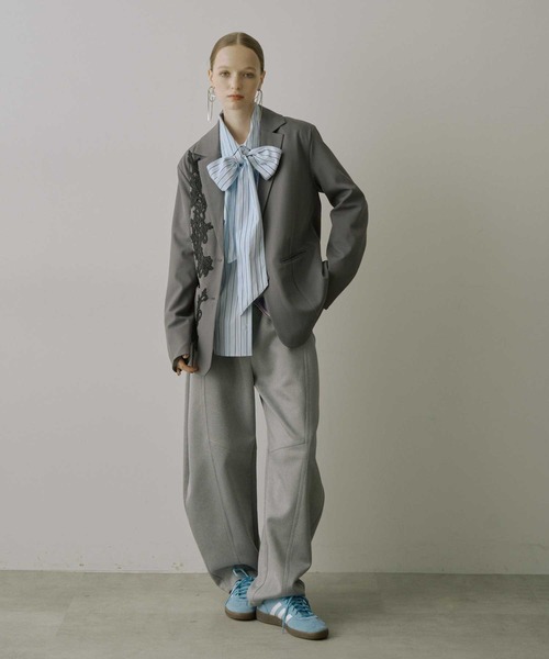 VIOLETTA(ヴィオレッタ)の「レイヤード風ポンチバレルパンツ(その他パンツ・レディース・グレー/ブラック・S/M)」の16枚目の写真