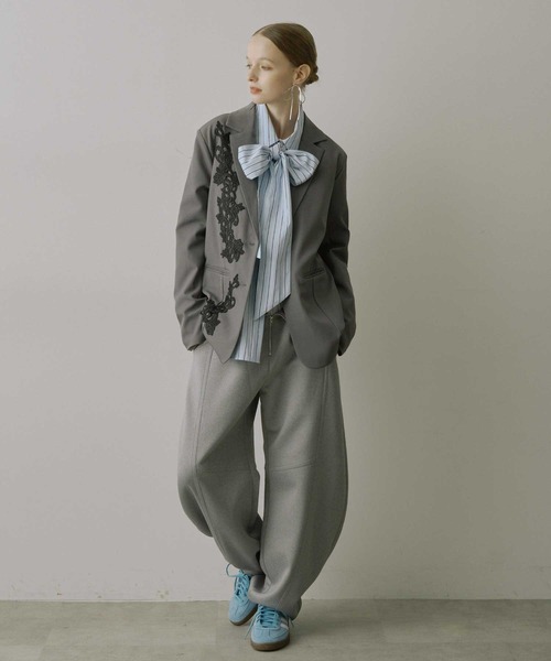 VIOLETTA(ヴィオレッタ)の「レイヤード風ポンチバレルパンツ(その他パンツ・レディース・グレー/ブラック・S/M)」の17枚目の写真