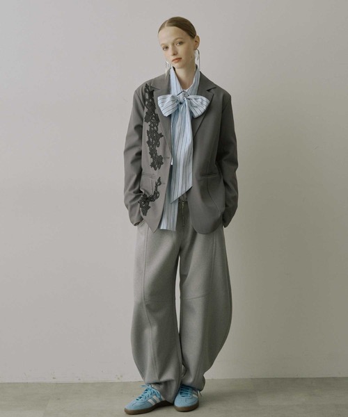 VIOLETTA(ヴィオレッタ)の「レイヤード風ポンチバレルパンツ(その他パンツ・レディース・グレー/ブラック・S/M)」の18枚目の写真