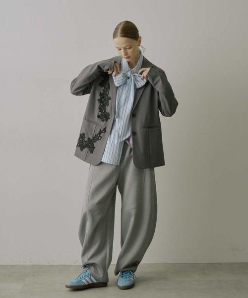 VIOLETTA(ヴィオレッタ)の「レイヤード風ポンチバレルパンツ(その他パンツ・レディース・グレー/ブラック・S/M)」の20枚目の写真