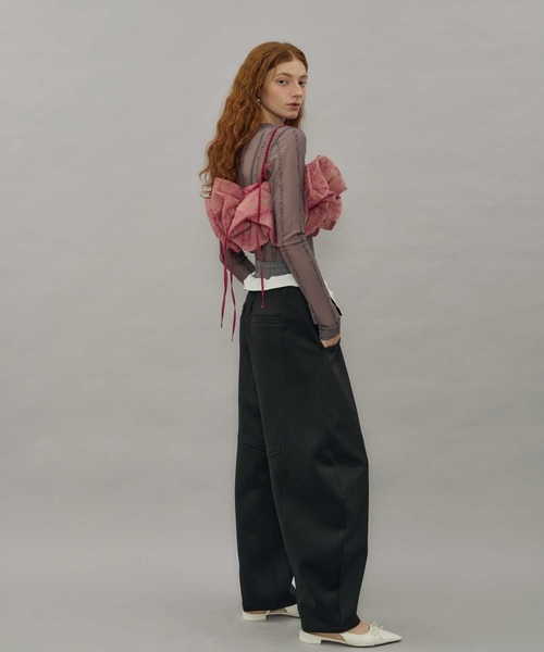 VIOLETTA(ヴィオレッタ)の「レイヤード風ポンチバレルパンツ(その他パンツ・レディース・グレー/ブラック・S/M)」の13枚目の写真