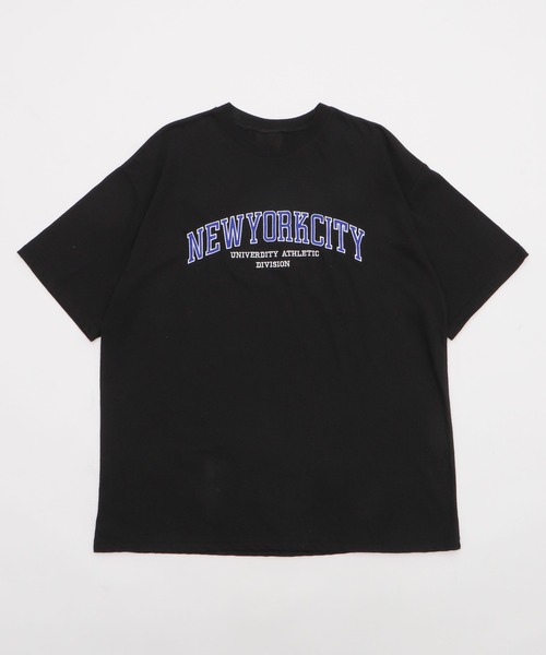 WOND(ウォンド)の「WOND/カレッジ刺繍ビッグT(Tシャツ/カットソー・レディース・ブラック/ホワイト・FREE)」の16枚目の写真