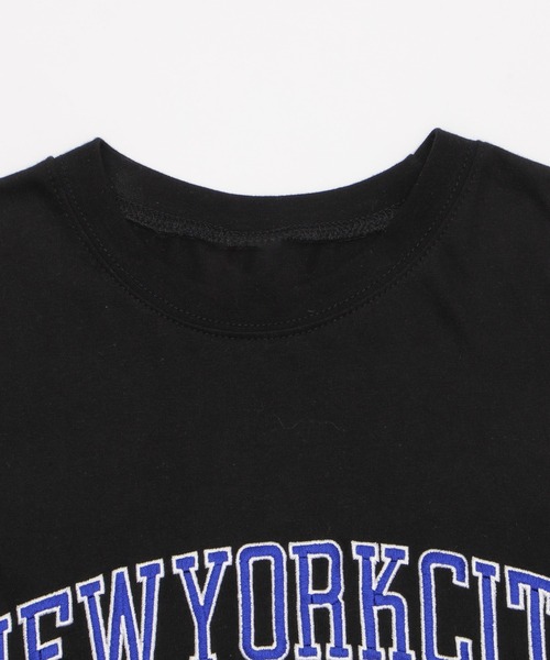 WOND(ウォンド)の「WOND/カレッジ刺繍ビッグT(Tシャツ/カットソー・レディース・ブラック/ホワイト・FREE)」の14枚目の写真