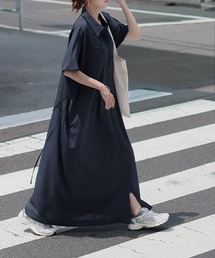 <選べる2丈> こなれロングシャツワンピース