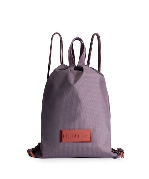 HUNTER(ハンター)の「トラベル ドローストリング バックパック トート(バックパック/リュック・レディース・パープル/ブラック・ONE)」の1枚目の写真
