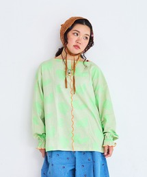 定価4万円 45R花柄 緑 カットソー 704_thumbnail.jpg