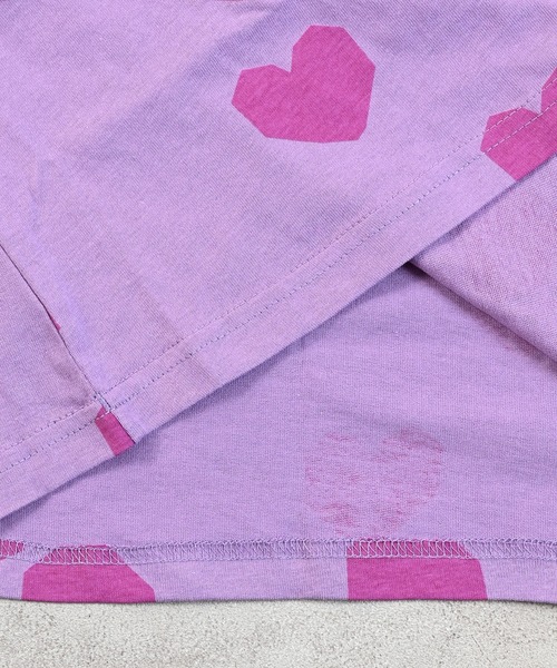 MARKEY'S（マーキーズ）の「総柄フレアスリーブカットソー/おとな（Tシャツ/カットソー・レディース・パープル系その他/チャコール/ライトグリーン・160cm）」の6枚目の写真