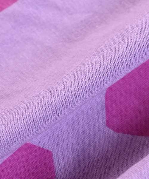 MARKEY'S（マーキーズ）の「総柄フレアスリーブカットソー/おとな（Tシャツ/カットソー・レディース・パープル系その他/チャコール/ライトグリーン・160cm）」の7枚目の写真