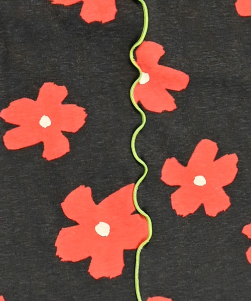 MARKEY'S（マーキーズ）の「総柄フレアスリーブカットソー/おとな（Tシャツ/カットソー・レディース・パープル系その他/チャコール/ライトグリーン・160cm）」の13枚目の写真