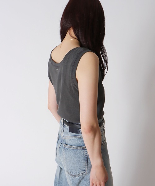 DRESSLAVE（ドレスレイブ）の「pigment back charm tank(ピグメントバックチャームタンクトップ)（タンクトップ・レディース・チャコールグレー・38）」の3枚目の写真