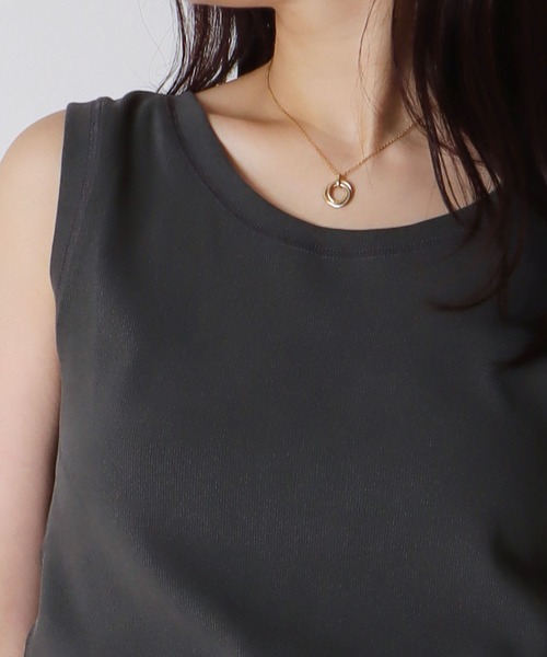 DRESSLAVE（ドレスレイブ）の「pigment back charm tank(ピグメントバックチャームタンクトップ)（タンクトップ・レディース・チャコールグレー・38）」の4枚目の写真