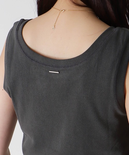 DRESSLAVE（ドレスレイブ）の「pigment back charm tank(ピグメントバックチャームタンクトップ)（タンクトップ・レディース・チャコールグレー・38）」の5枚目の写真