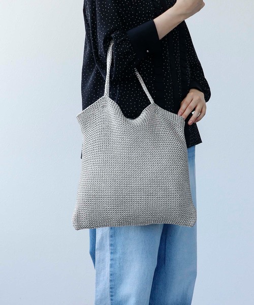 Cepica（セピカ）の「ラメ糸編みトート（トートバッグ・レディース・チャコールグレー/シルバー・FREE）」の15枚目の写真