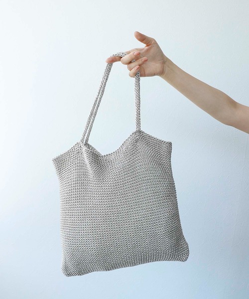 Cepica（セピカ）の「ラメ糸編みトート（トートバッグ・レディース・チャコールグレー/シルバー・FREE）」の14枚目の写真