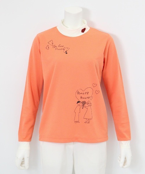 Picone CLUB(ピッコーネクラブ)の「レイヤード風UV速乾プルオーバー(Tシャツ/カットソー・レディース・ホワイト/ネイビー/オレンジ・S/L/M)」の21枚目の写真