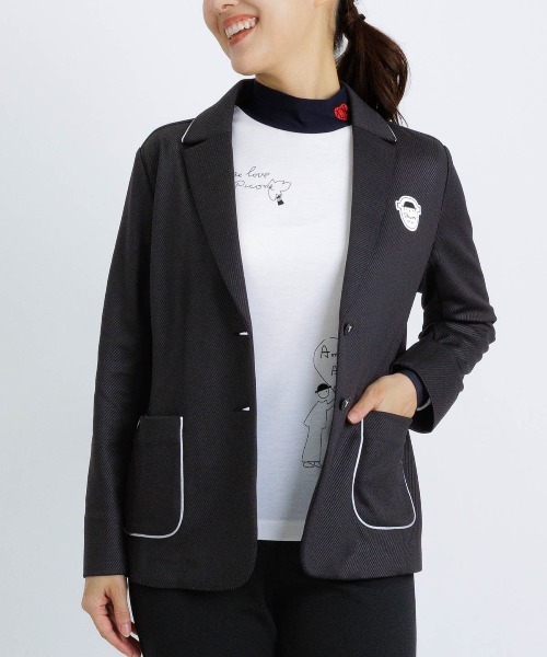 Picone CLUB(ピッコーネクラブ)の「レイヤード風UV速乾プルオーバー(Tシャツ/カットソー・レディース・ホワイト/ネイビー/オレンジ・S/L/M)」の12枚目の写真