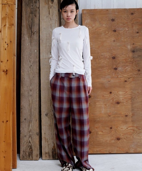 leinwande（ラインヴァンド）の「【leinwande】Fortune Ribbon Top（シャツ/ブラウス・レディース・ブラック/ホワイト・ONE SIZE）」の11枚目の写真