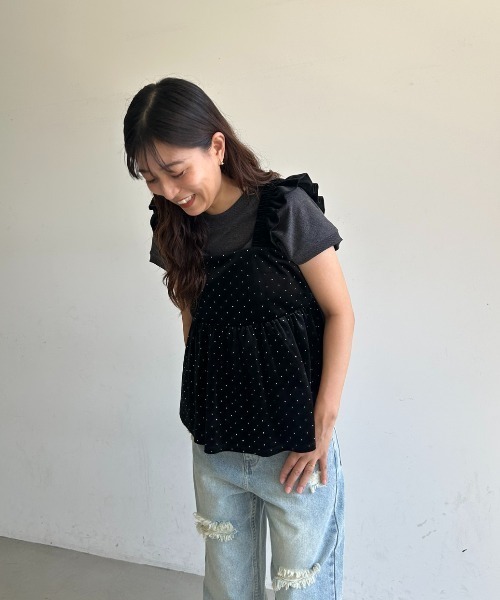 セール】ベロアラメビスチェ（キャミソール）｜coca（coca）（コカ）の