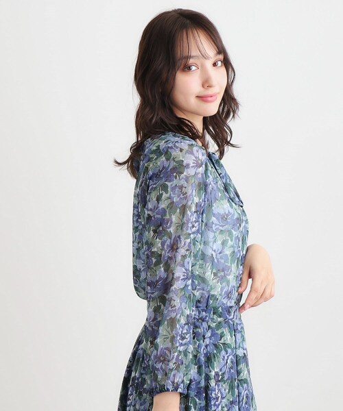 LAURA ASHLEY(ローラアシュレイ)の「【洗える/同柄アイテムあり】ケラウェイ柄 ドビーブラウス(シャツ/ブラウス・レディース・レッド系1/ネイビー系7・40/38)」の7枚目の写真