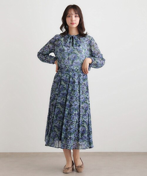LAURA ASHLEY(ローラアシュレイ)の「【洗える/同柄アイテムあり】ケラウェイ柄 ドビーブラウス(シャツ/ブラウス・レディース・レッド系1/ネイビー系7・40/38)」の8枚目の写真