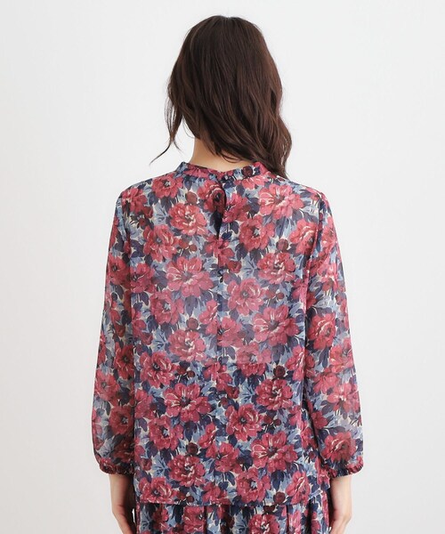 LAURA ASHLEY(ローラアシュレイ)の「【洗える/同柄アイテムあり】ケラウェイ柄 ドビーブラウス(シャツ/ブラウス・レディース・レッド系1/ネイビー系7・40/38)」の13枚目の写真