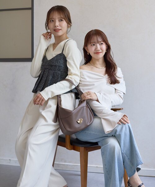 Thevon. 【Yuna＆Mayuコラボ企画】ニュアンスワンハンドルバッグ Yuna＆Mayuコラボ企画】ニュアンスワンハンドルバッグ（トートバッグ