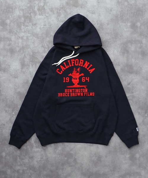 The Endless Summer（エンドレスサマー）の「TES HUNTINGTON COLLEGE SWEAT PARKA / スウェットパーカー（パーカー・メンズ・チャコール/ベージュ/ネイビー/ブラック/グレー・SMALL/MEDIUM/LARGE/X-LARGE）」の19枚目の写真