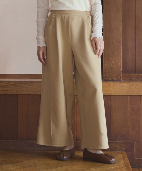 OLUN（オルン）の「Loose wide punch pants/ルーズワイドポンチパンツ（スラックス・レディース・ベージュ/グレー/アイボリー・MEDIUM/SMALL）」の7枚目の写真