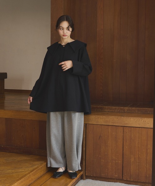 OLUN（オルン）の「Loose wide punch pants/ルーズワイドポンチパンツ（スラックス・レディース・ベージュ/グレー/アイボリー・MEDIUM/SMALL）」の21枚目の写真