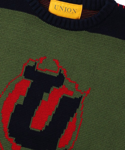 UNION（UNION TOKYO）（ユニオン）の「UNION TOKYO  PETTY SWEATER ユニオントーキョー（ニット/セーター・メンズ・オリーブ/ブラック・L/XL/S/M）」の19枚目の写真