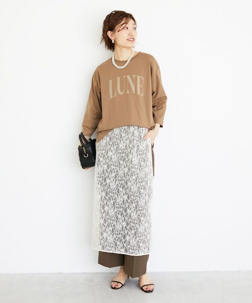 le.coeur blanc（ルクールブラン）の「ElisaNovelliレースラップスカート（スカート・レディース・ホワイト/ブラック・38）」の8枚目の写真