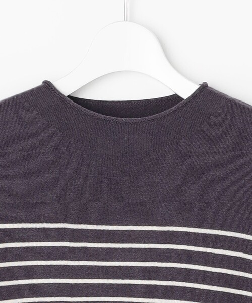 J.PRESS(ジェイプレス)の「SOFT TOUCH WOOL ボーダー ニット(ニット/セーター・レディース・グレー系1/ネイビー系1/ベージュ系1・LARGE/MEDIUM)」の17枚目の写真