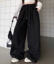 ワイドシンプルスウェットパンツ